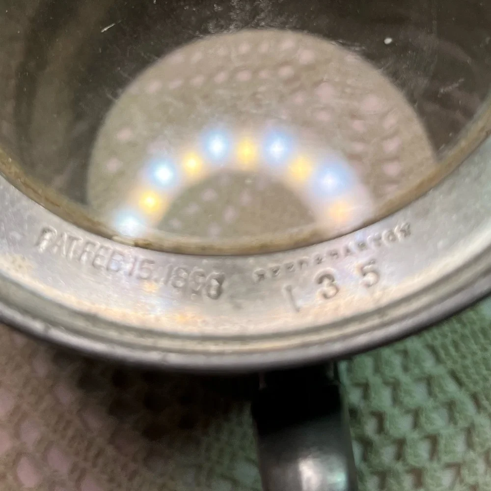 Antique Reed & Barton Pewter Tankard with Glass Base – Dated 1898
